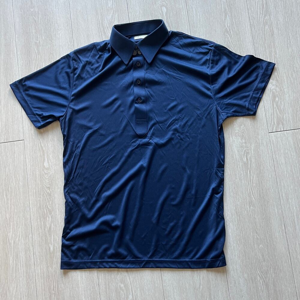Collars And Co Dress Collar Polo Tee Mens Small Blue Short Sleeve